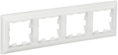 BRITE Рамка 4 поста РУ-4-Бр белый/белый IEK - артикул BR-M42-12-K01