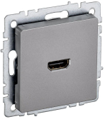 BRITE Розетка HDMI РHDMI-0-БрС сталь - IEK (ИЭК), артикул BR-H10-K46