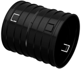 ELASTA Муфта соединительная для двустенной трубы d=200мм IEK - IEK (ИЭК), артикул CTA12D-M200-K02-R