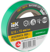 Изолента 0.15х15мм зеленая 5м - артикул EX-IZ10-C15-15-05-K06