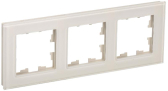 BRITE Рамка 3 поста РУ-3-2-БрВа стекло ванильный - артикул BR-M32-G-K10
