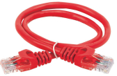 Патч-корд категории 5Е UTP 0.5м красный GENERICA - артикул PC04-C5EU-05M-G