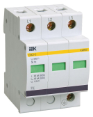 Ограничитель перенапряжения трехполюсный ОПС1-C 3п 20кА 400В - IEK (ИЭК), артикул MOP20-3-C