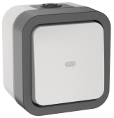 Переключатель одноклавишный с индикацией TORS 10А IP55 белый - артикул TS-V10-1-10-55-K41