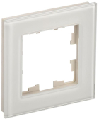 BRITE Рамка 1 пост РУ-1-2-БрВа стекло ванильный - артикул BR-M12-G-K10