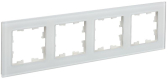BRITE Рамка 4 поста РУ-4-2-Бр стекло белый матовый IEK - артикул BR-M42-G-31-K01