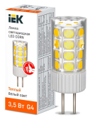 Лампа светодиодная CORN капсула 3,5Вт 230В 3000К керамика G4 - артикул LLE-CORN-4-230-30-G4