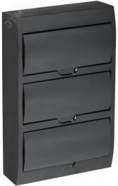 Корпус модульный пл. нав. ЩРН-П-36 черный черн. дв. IP41 - артикул MKP13-N-36-41-K02