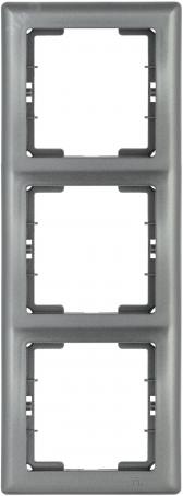 Рамка 3 местная вертикальная BOLERO антрацит - артикул EMB31-K95