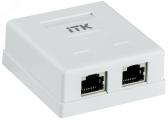 Розетка информационная настенная RJ45 кат. 6 FTP 2-порт - артикул CS2-1C06F-22