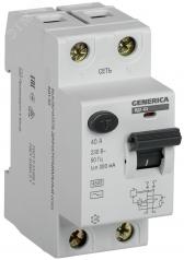УЗО ВД1-63 2Р 40А 300мА GENERIC - артикул MDV15-2-040-300
