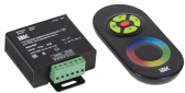 Контроллер с ПДУ радио RGB 3 канала 12В 4А 144Вт черный - IEK (ИЭК), артикул LSC1-RGB-144-RF-20-12-B