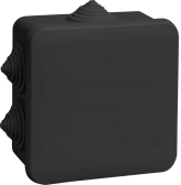 Коробка расп. КМ41255 100х100х50мм IP44 6 вв. черная | UKO21-100-100-050-K02-44 | IEK - IEK (ИЭК), артикул UKO21-100-100-050-K02-44