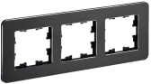 BRITE Рамка 3 поста РУ-3-1-Бр металл черный RE IEK - артикул BR-M32-M-01-K02