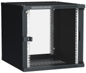 Шкаф LINEA WE 9U 600x600мм дверь стекло черный | LWE5-09U66-GF | ITK - артикул LWE5-09U66-GF