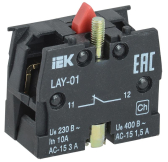Блок контактный 1р для серии LAY5 - IEK (ИЭК), артикул BDK11