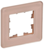 BRITE Рамка 1 пост РУ-1-2-Бр стекло дымчатый RE IEK - артикул BR-M12-G-41-K97