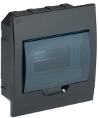 Корпус модульный пл. встр. ЩРВ-П-8 черный IP41 - артикул MKP12-V-08-41-K02