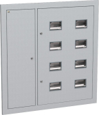 Корпус металлический ЩЭ-8-Э 36 IP31 (слабот. отсек слева) LIGHT - артикул IND-MKM43-08-31-E-L
