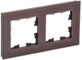 BRITE Рамка 2 поста РУ-2-2-БрТБ стекло темная бронза - артикул BR-M22-G-K45