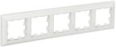 BRITE Рамка 5 постов РУ-5-Бр белый/белый IEK - артикул BR-M52-12-K01