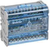 TEKFOR Шины на DIN-рейку (кросс-модуль) ШНК 4х11 3L+PEN IEK - артикул TF-DN10-4-11-125