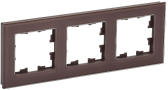 BRITE Рамка 3 поста РУ-3-2-БрТБ стекло темная бронза - артикул BR-M32-G-K45
