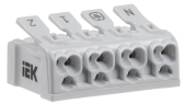 Клемма пружинная соединительная КСП4-2L+N+PE - IEK (ИЭК), артикул UKZ-B06-4P-F0-E0-10