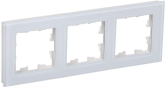 BRITE Рамка 3 поста РУ-3-2-БрБ стекло белый - артикул BR-M32-G-K01