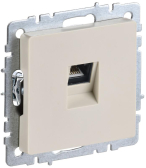 BRITE Розетка компьютерная RJ45 кат.5E РК10-БрКр бежевый - артикул BR-K10-1-K10