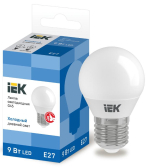 Лампа светодиодная G45 шар 9Вт 230В 6500К E27 - IEK (ИЭК), артикул LLE-G45-9-230-65-E27