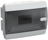 Корпус пластиковый встраиваемый на 8 модулей ЩРВ-П-8 IP41 UNION Compact черная прозрачная дверь - артикул UIC-KP12-V-08-41-K01