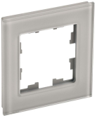 BRITE Рамка 1 пост РУ-1-2-БрД стекло дымчатый - артикул BR-M12-G-K30