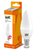Лампа светодиодная C35 свеча 7Вт 230В 3000К E14 - IEK (ИЭК), артикул LLE-C35-7-230-30-E14