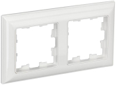 BRITE Рамка 2 поста РУ-2-Бр белый/белый IEK - артикул BR-M22-12-K01