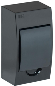 Корпус модульный пл. нав. ЩРН-П-4 черный IP41 - IEK (ИЭК), артикул MKP12-N-04-41-K02