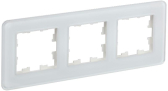 BRITE Рамка 3 поста РУ-3-2-Бр стекло белый RE IEK - артикул BR-M32-G-41-K01