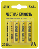 Батарейка щелоч. Alkaline LR6/AA (5+3шт/блистер) ПРОМО IEK - артикул ABT-LR06-OP-L05-03
