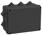Коробка распаячная КМ41242 для открытой проводки  150х110х70мм IP55 10 гермовводов черная (RAL 9005)IEK - артикул UKO11-150-110-070-K02-55