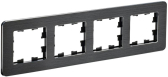 BRITE Рамка 4 поста РУ-4-1-Бр металл черный RE AL IEK - артикул BR-M42-M-21-K02