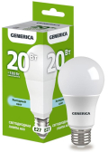 Лампа светодиодная A60 груша 20Вт 230В 6500К E27 GENERICA - IEK (ИЭК), артикул LL-A60-20-230-65-E27-G