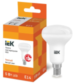 Лампа светодиодная R50 рефлектор 5Вт 230В 3000К E14 - IEK (ИЭК), артикул LLE-R50-5-230-30-E14