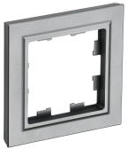 BRITE Рамка 1 пост РУ-1-БрС сталь - артикул BR-M12-K46