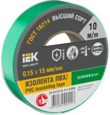 Изолента 0.15х15мм зеленая 10м - артикул EX-IZ10-C15-15-10-K06
