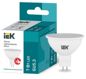 Лампа светодиодная MR16 софит 7Вт 230В 4000К GU5.3 - IEK (ИЭК), артикул LLE-MR16-7-230-40-GU5