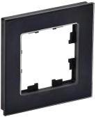 BRITE Рамка 1 пост РУ-1-2-БрЧ стекло черный - артикул BR-M12-G-K02
