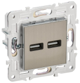 SKANDY Розетка USB A+A 3,1А SK-R15N никель IEK - артикул SK-U21-D31-K50