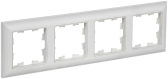 BRITE Рамка 4-местная РУ-4-БрАБ арктический белый/белый IEK - артикул BR-M42-12-K91