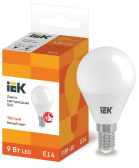 Лампа светодиодная G45 шар 9Вт 230В 3000К E14 - IEK (ИЭК), артикул LLE-G45-9-230-30-E14