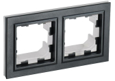 BRITE Рамка 2 поста IP44 РУ-2-БрЧ-44 черный - артикул BR-M22-44-K02